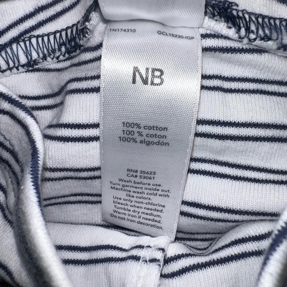 ‼️NWOT: Carter’s Blue & White Striped Matching Set - NB
